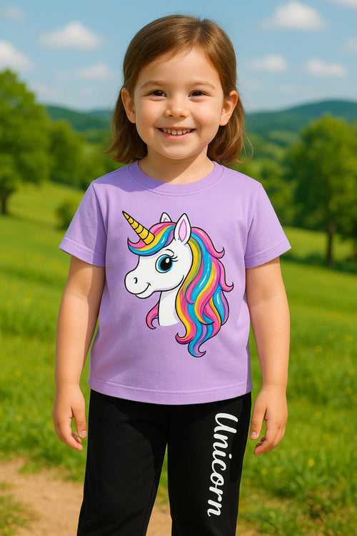 Adorable Unicorn Top & Leggings Set for Little Girls