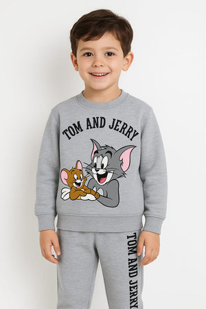 Tom & Jerry Kids Sweatshirt & Jogger Set – Grey