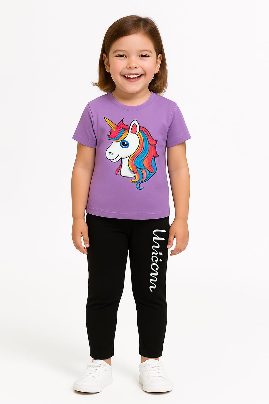 Adorable Unicorn Top & Leggings Set for Little Girls