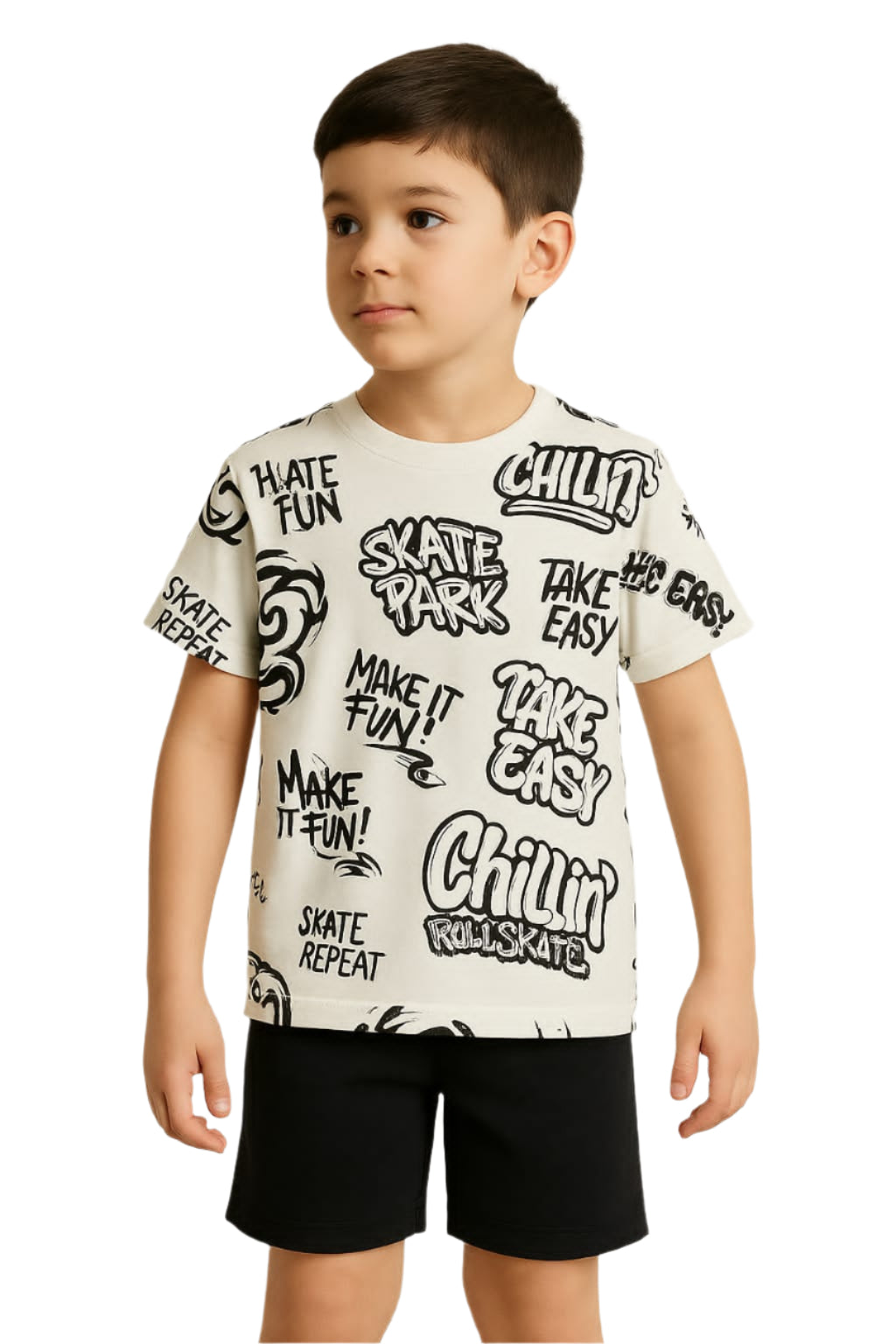 Skate Vibes Kids Tee – Make It Fun, Take It Easy
