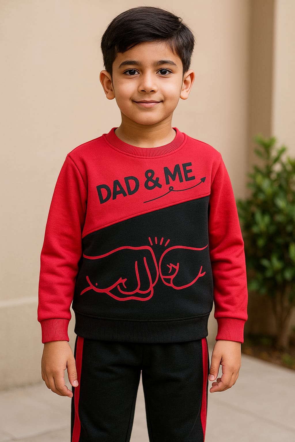 Dad & Me Fist Bump Sweatshirt and Jogger Boy Set