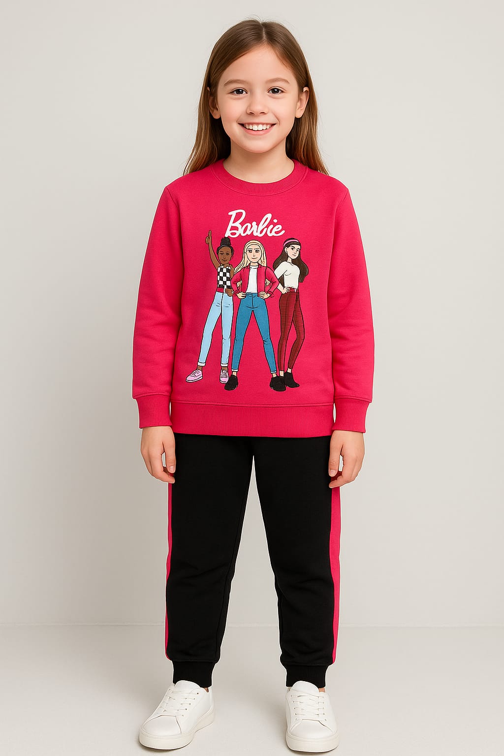 Fun & Trendy Barbie Sweatshirt & Jogger Set for Kids
