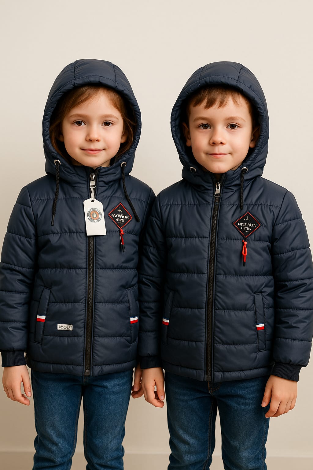 Cool Kids' Navy Puffer Bomber - Ready for Adventure